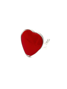 Bague Coeur de Noël Rouge