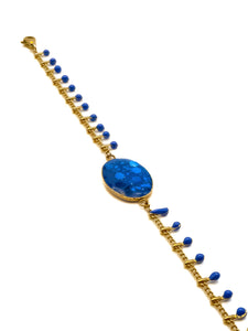 Bracelet Médaillon Bleu