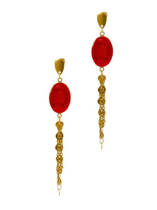 Boucles d'Oreilles de Noël Rouges