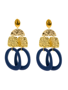 Boucles d'Oreilles Opulence Bleue