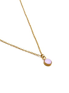 Collier Pampille Mauve