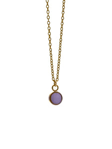 Collier Pampille Mauve