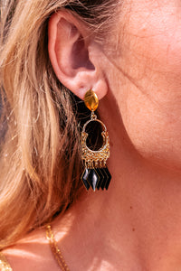 Boucles d'Oreilles Alhambra Noire