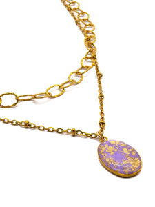 Collier Laya Double Violet