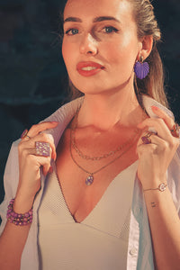 Collier Laya Double Violet