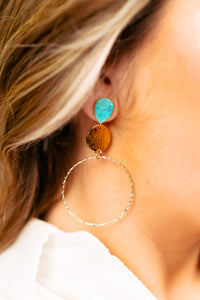 Boucles d'Oreilles Zephira Turquoise