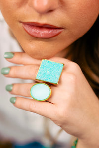 Bague Morgane Carré Turquoise
