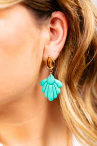 Boucles d'Oreilles Calypso Turquoise