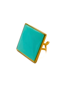 Bague Morgane Carré Turquoise