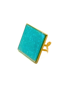Bague Morgane Carré Turquoise