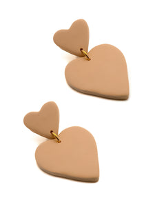 Boucles d'Oreilles Love Crème