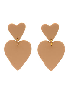 Boucles d'Oreilles Love Crème