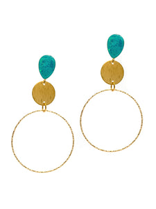 Boucles d'Oreilles Zephira Turquoise