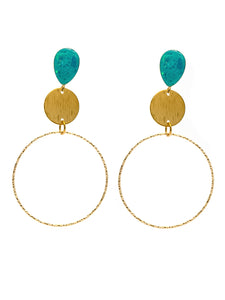 Boucles d'Oreilles Zephira Turquoise