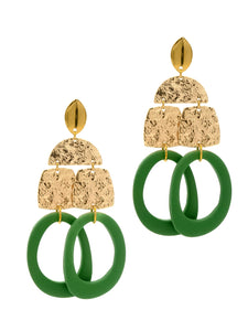 Boucles d'Oreilles Opulence Kaki