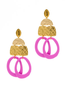 Boucles d'Oreilles Opulence Rose