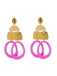 Boucles d'Oreilles Opulence Rose