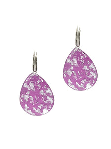 Boucles d'Oreilles Goutte Rose