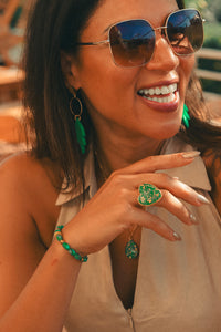 Bague Coeur Vert Forêt