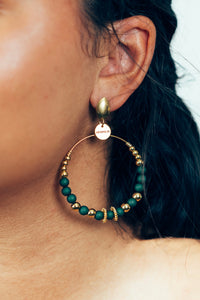 Boucles d'Oreilles Matine Kaki