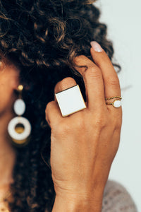 Boucles d'Oreilles Solis Blanche