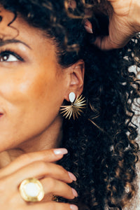 Boucles d'Oreilles Solaria Blanche