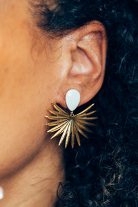 Boucles d'Oreilles Solaria Blanche