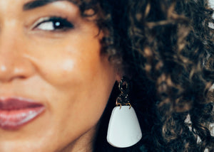 Boucles d'Oreilles Pénélope Blanche