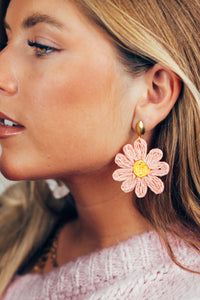 Boucles d'Oreilles Fleur Pastel