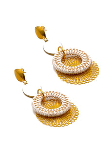 Boucles d'Oreilles Solis Blanche