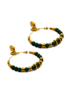 Boucles d'Oreilles Matine Kaki