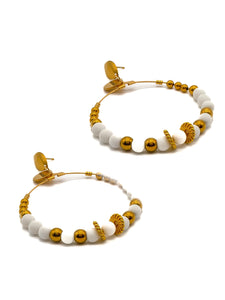 Boucles d'Oreilles Matine Blanche